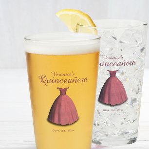 Copo De Pint Celebração de Quinceañera cerveja vermelha de fest