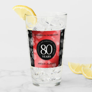Copo De Pint Celebração do Aniversário de Casamento da 80 Ruby