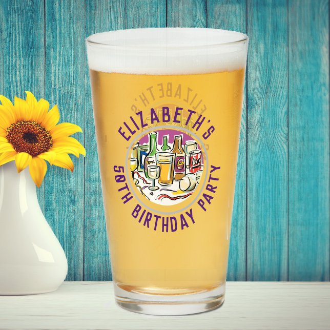 Copo De Pint Celebração dos 50 Anos de Idade (Criador carregado)