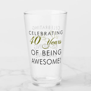 Copo De Pint Celebrando 40 Anos Sendo Um Espetacular Vidro