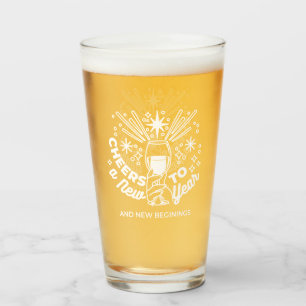 Copo De Pint Celebrar Nova Ilustração de Vidro de Começo