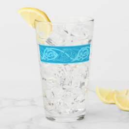 Copo De Pint Celtic Knotwork Fish in Blue