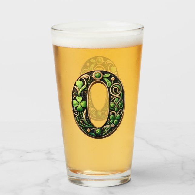 Copo De Pint Celtic Monogram Pint Glass (Frente (Preenchido))