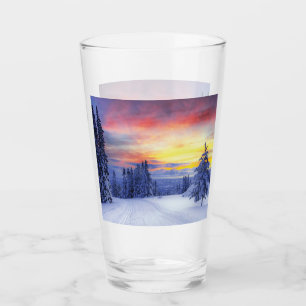 Copo De Pint Cenário de inverno