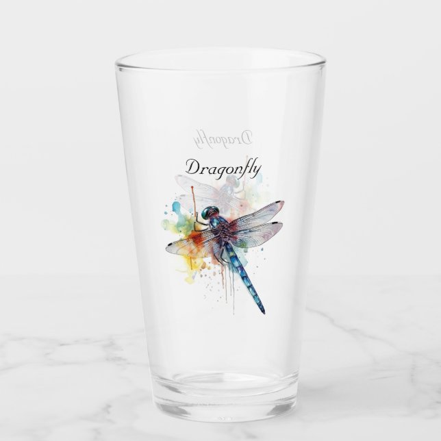 Copo De Pint Cenário de Sonho de Libélula, personalizado (Frente)