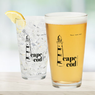 Copo De Pint Cerveja da casa de luzes de Cape Cod Massachusetts