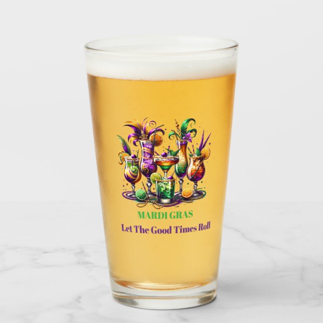 Copo De Pint Cerveja de Mardi Gras (Frente (Preenchido))