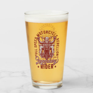 Copo De Pint Cerveja de Rebelião de Motocicleta em Plena Veloci