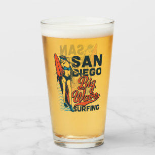 Copo De Pint Cerveja de Surf Big Wave de San Diego