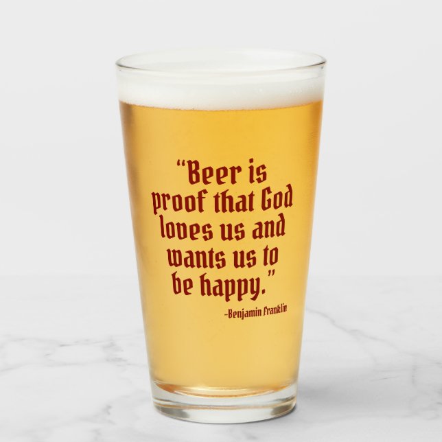 Copo De Pint Cerveja é uma citação de Cerveja Engraçada (Frente (Preenchido))