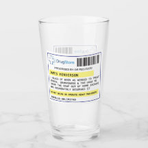 Cerveja engraçada personalizada/vidro de prescriçã