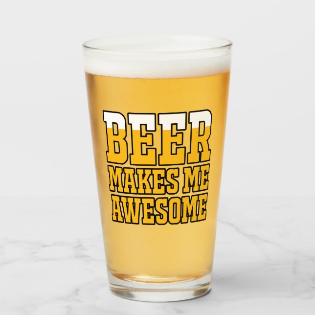 Copo De Pint Cerveja me torna incrível (Frente (Preenchido))