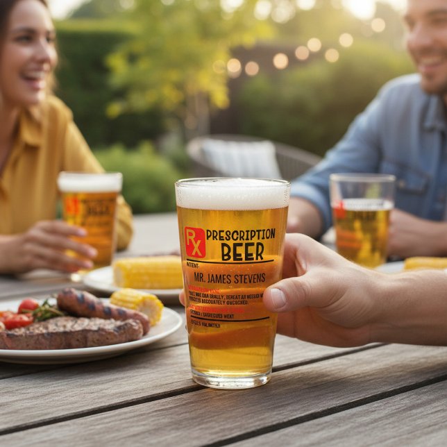 Copo De Pint Cerveja Personalizada com Receita Funny Beer (Criador carregado)
