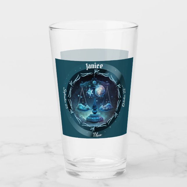 Copo De Pint Cerveja Personalizável Libra Zodíaco (Frente)