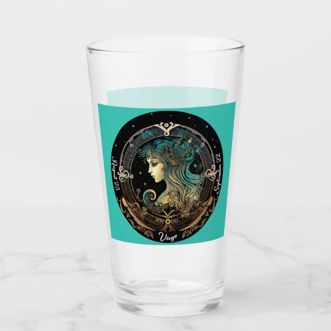 Copo De Pint Cerveja Personalizável Zodíaco Virgem (Frente)
