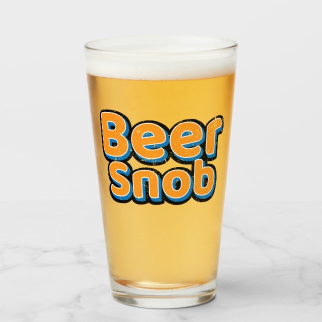 Copo De Pint Cerveja Snob Vintage Beer Glass (Frente (Preenchido))