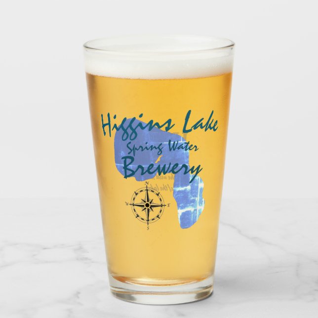 Copo De Pint Cervejaria do lago Higgins (Frente (Preenchido))
