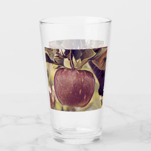 Copo De Pint Cesta com pintura de maçãs