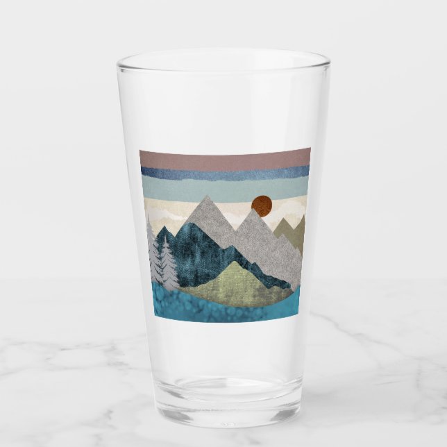 Copo De Pint Céu Tirado das Montanhas (Frente)