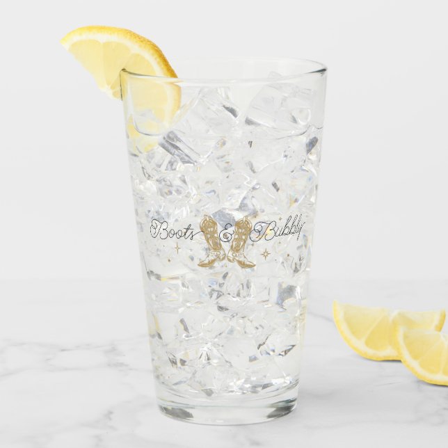 Copo De Pint Chá de Noiva Botas e Bolhas (Gelo frontal)