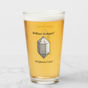 Copo De Pint Chalaça do quartzo de um geólogo brilhante