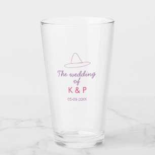 Copo De Pint chapéu de cowboy o casamento do casal nome data ro
