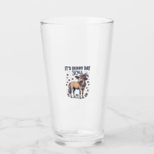 Copo De Pint Chapéu Floral Cavalo Derby Day Y'all