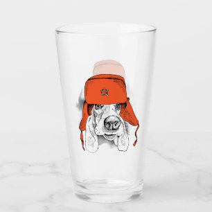 Copo De Pint Chapéu vermelho de Basset Hound Ushanka