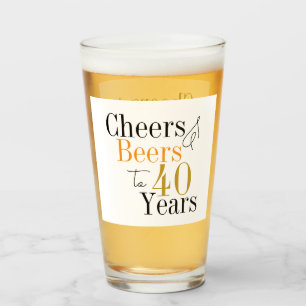 Copo De Pint Cheers and Beers aniversário de 40 anos