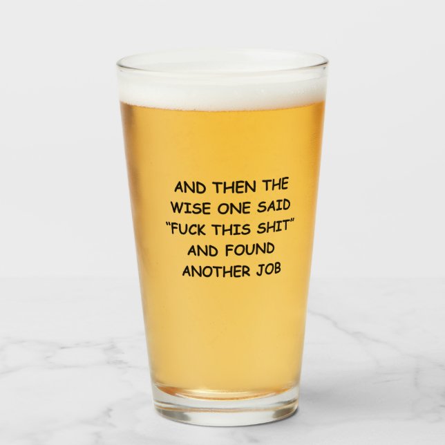 Copo De Pint Chefe Saindo de Mug é um presente excelente de ade (Frente (Preenchido))