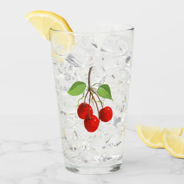 Copo De Pint Cherries Bebendo Glass (Gelo frontal)
