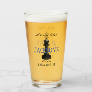 Copo De Pint Chess Club w Classic King Drawing Pint Beer Soda