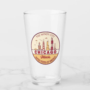 Copo De Pint Chicago Illinois City Skyline Emblem