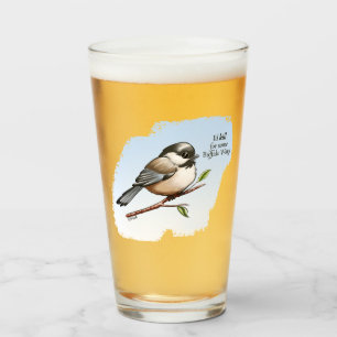 Copo De Pint CHICKADEE BUFFALO WINGS por Jeff Willis Art