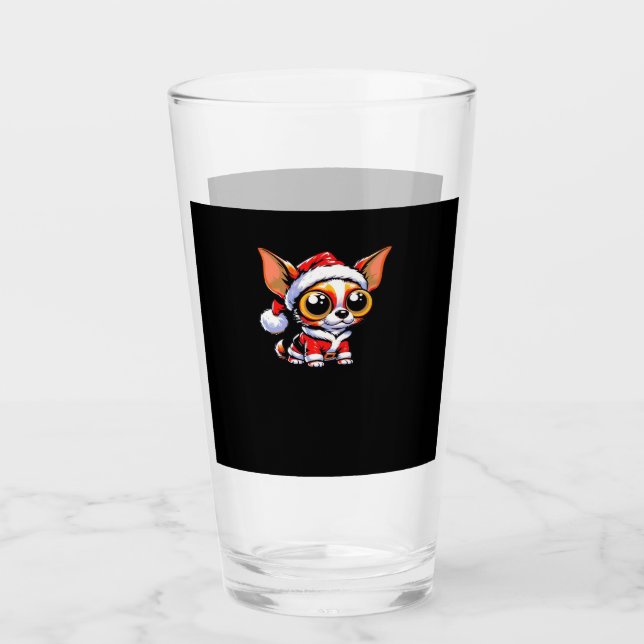 Copo De Pint Chihuahua Dog Santa Classic T-Shirt (Frente)