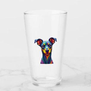 Copo De Pint Chihuahua Pintura Abstrata Cor Cachorro Fofo (1