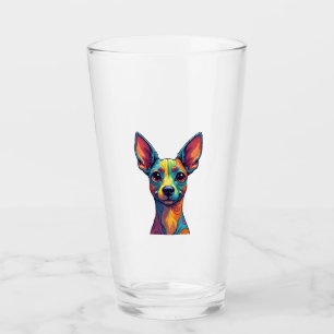 Copo De Pint Chihuahua Pintura Abstrata Cor Cachorro Fofo (5