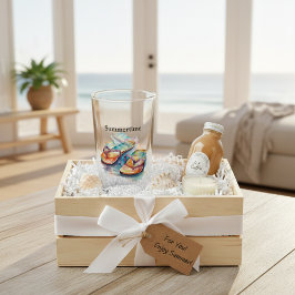 Copo De Pint chinelos coloridos com cores aquáticas personalizá