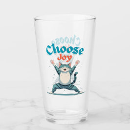 Copo De Pint Choose Joy-Tiger Drinking Glass