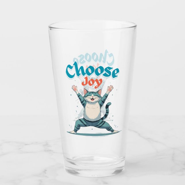 Copo De Pint Choose Joy-Tiger Drinking Glass (Frente)