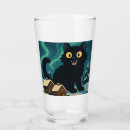 Copo De Pint Christmas Icelandic Yule Cat with Northern Lights