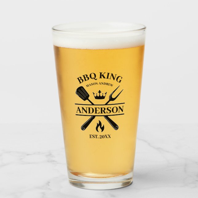 Copo De Pint CHURRASCO King Barbecue Personalizado (Frente (Preenchido))