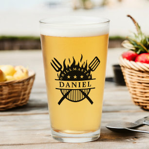 Copo De Pint Churrasqueiro BBQ Adicione Seu Nome Caneca