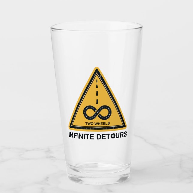 Copo De Pint Ciclismo de Dois Rodas com Desvios Infinitos (Frente)
