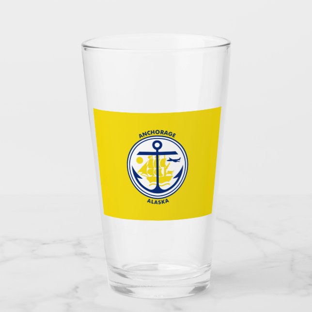 Copo De Pint Cidade de Anchorage (Alasca) (Frente)