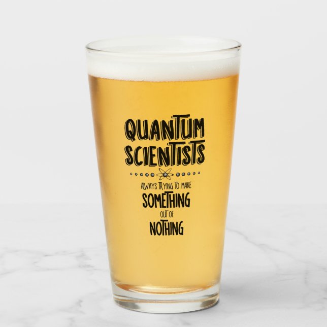Copo De Pint Cientistas Quânticos (Frente (Preenchido))