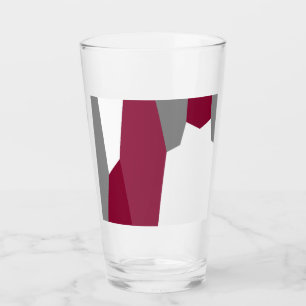 Copo De Pint Cinza rosa e Abstrato branca