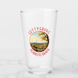 Copo De Pint Círculo Retro em Distância de Gettysburg Pensilvân