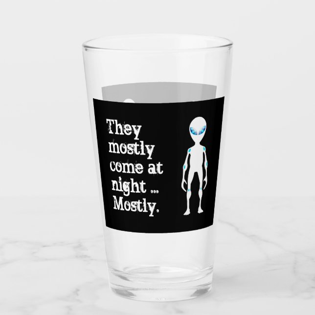 Copo De Pint Citação da alienígena branca e negra (Frente)