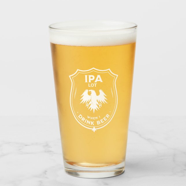 Copo De Pint Citação da Cerveja Engraçada (Frente (Preenchido))
